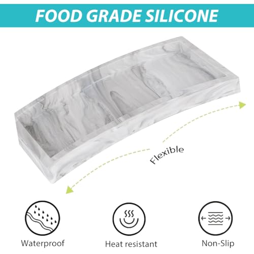 HASTHIP® Bathroom Organizer Silicone Jewelry Tray Accessories Storage Wristwatch Holder Fashion Modern Marble Pattern Trays for Sink Dressing Table 20x10cm 3PCS HASTHIP® Bathroom Organizer Silicone Jewelry Tray Accessories Storage Wristwatch Holder Fashion Modern Marble Pattern Trays for Sink Dressing Table 20x10cm 3PCS